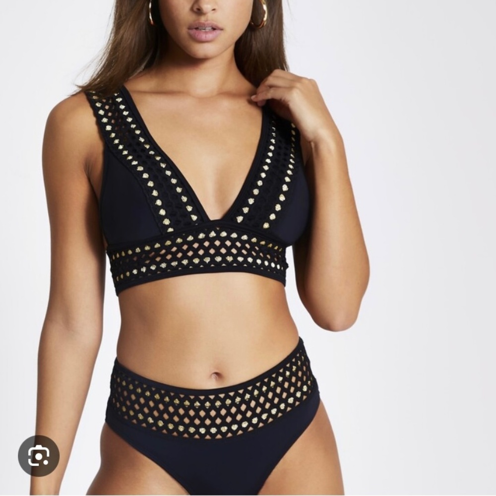 River Island Scuba neoprene bikini size 6 NWOT